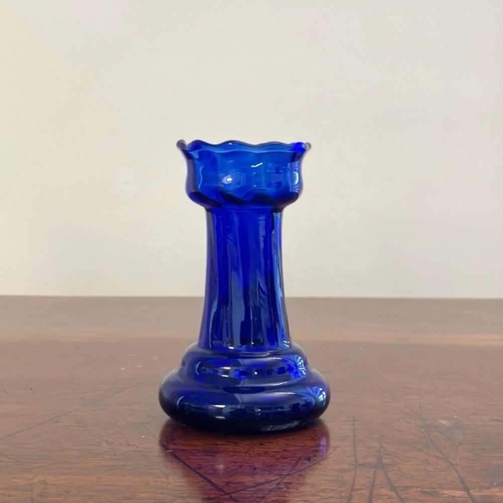 Vintage Cobalt Blue Glass Vase Bud Vase